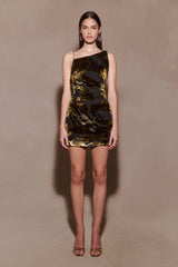 Ayana Cross Back Mini Dress - Velvet Burnout