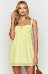 Brooke Yellow Mini Dress