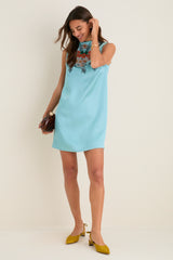 Cameo Blossom Embroidered Duchess Satin Agnes Dress