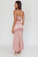 Like A Dove Satin Maxi Skirt Mauve
